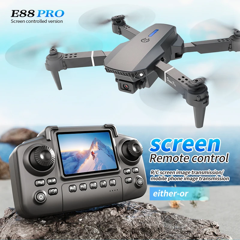 Drone Ae Rc - Professionele E88 PRO Drone met scherm