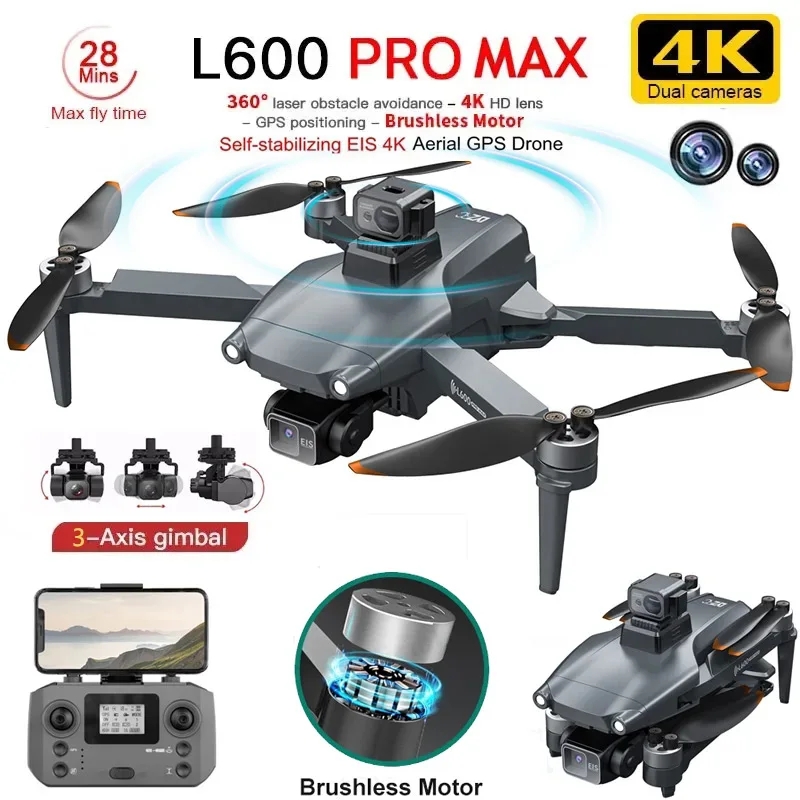 Drone Ae Rc - L600 PRO MAX GPS Drone Professionele