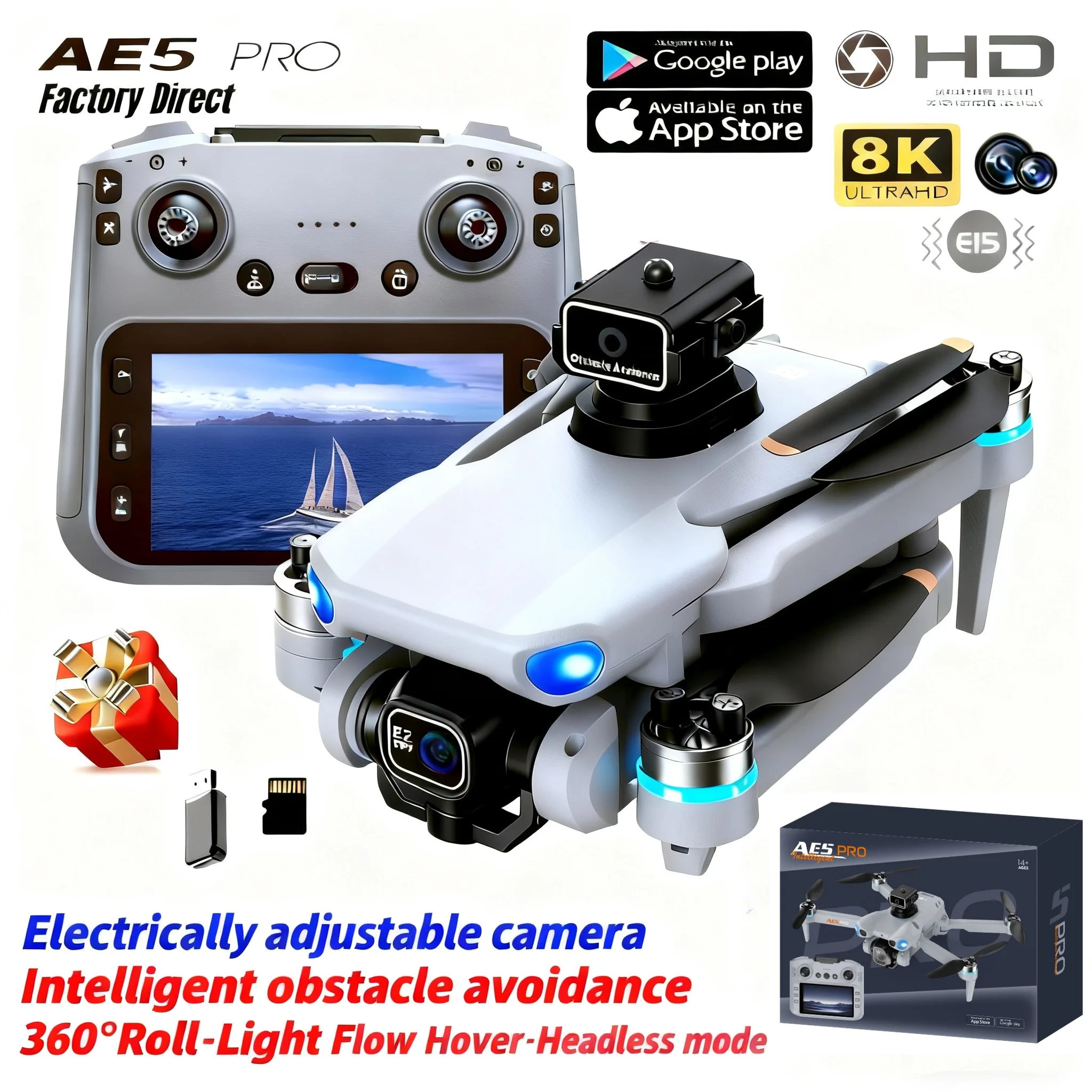 Drone Without Rc - AE5 Pro Drone 8K HD 4,5