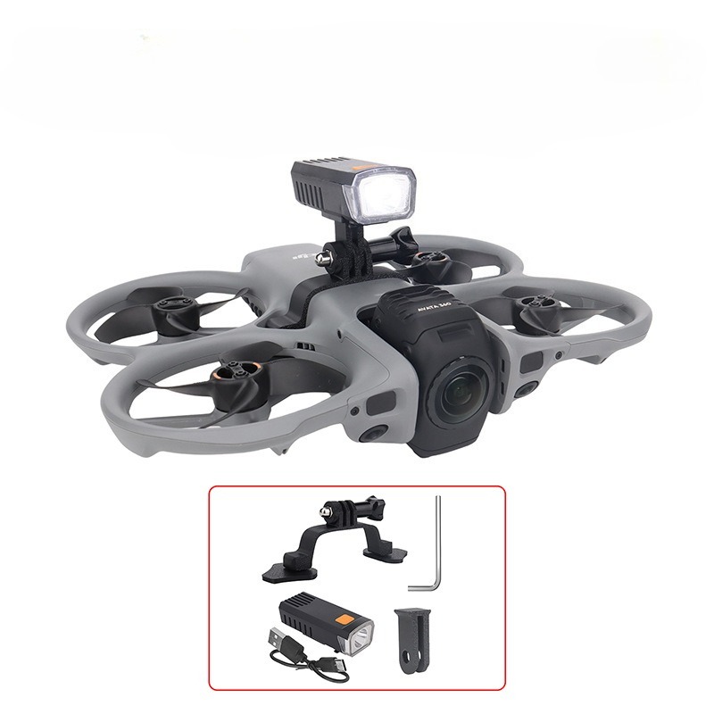 3D Printed Drone Part - Nachtvlucht Oplaadbaar zoeklicht voor DJI AVATA