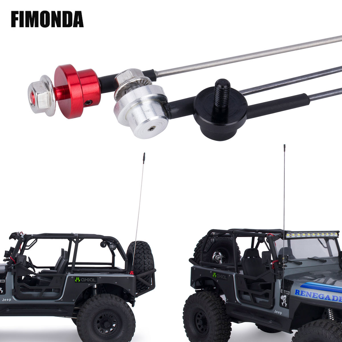 Rc Crawler Axle Parts - 50 cm Metalen Verstelbare Simulatie Antenne