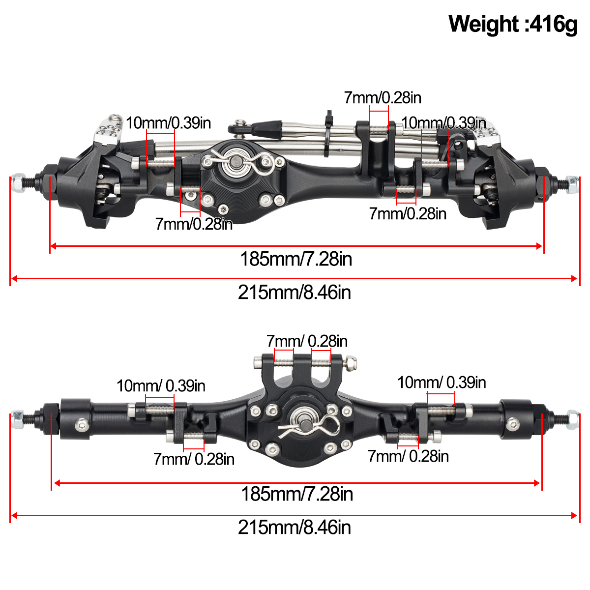 CNC Aluminium Voor Achter F10T - Rc Crawler Axle Parts recensie en prijs