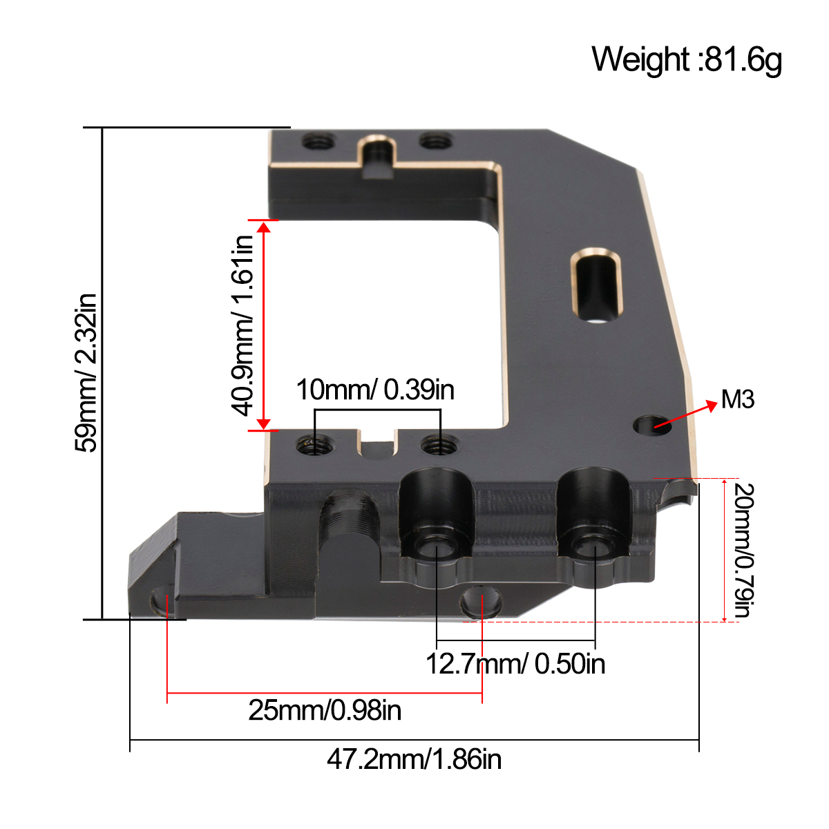 Gefreesd Messing Servo Beugel  - Rc Crawler Axle Parts recensie en prijs