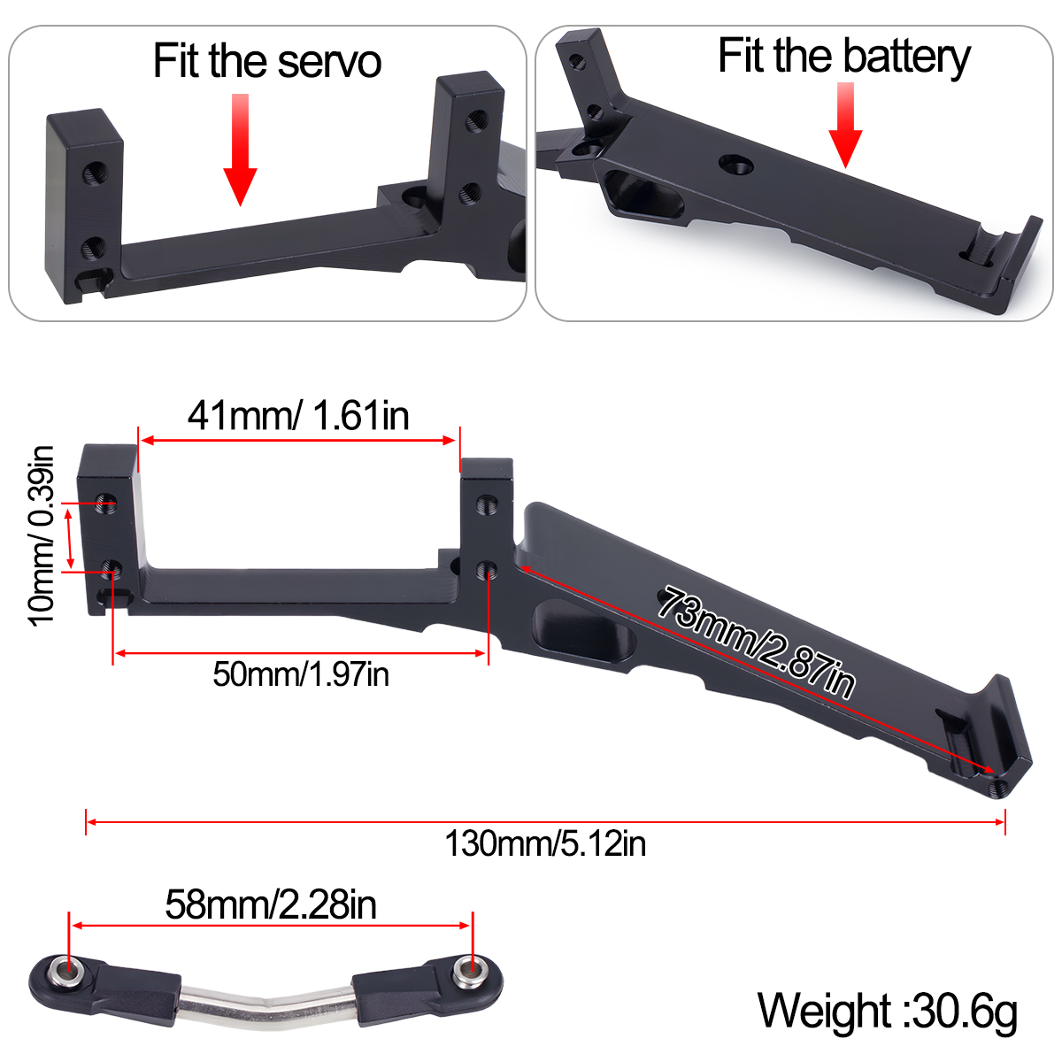 1 Stuks Aluminium Servo En Bat - Rc Crawler Axle Parts recensie en prijs