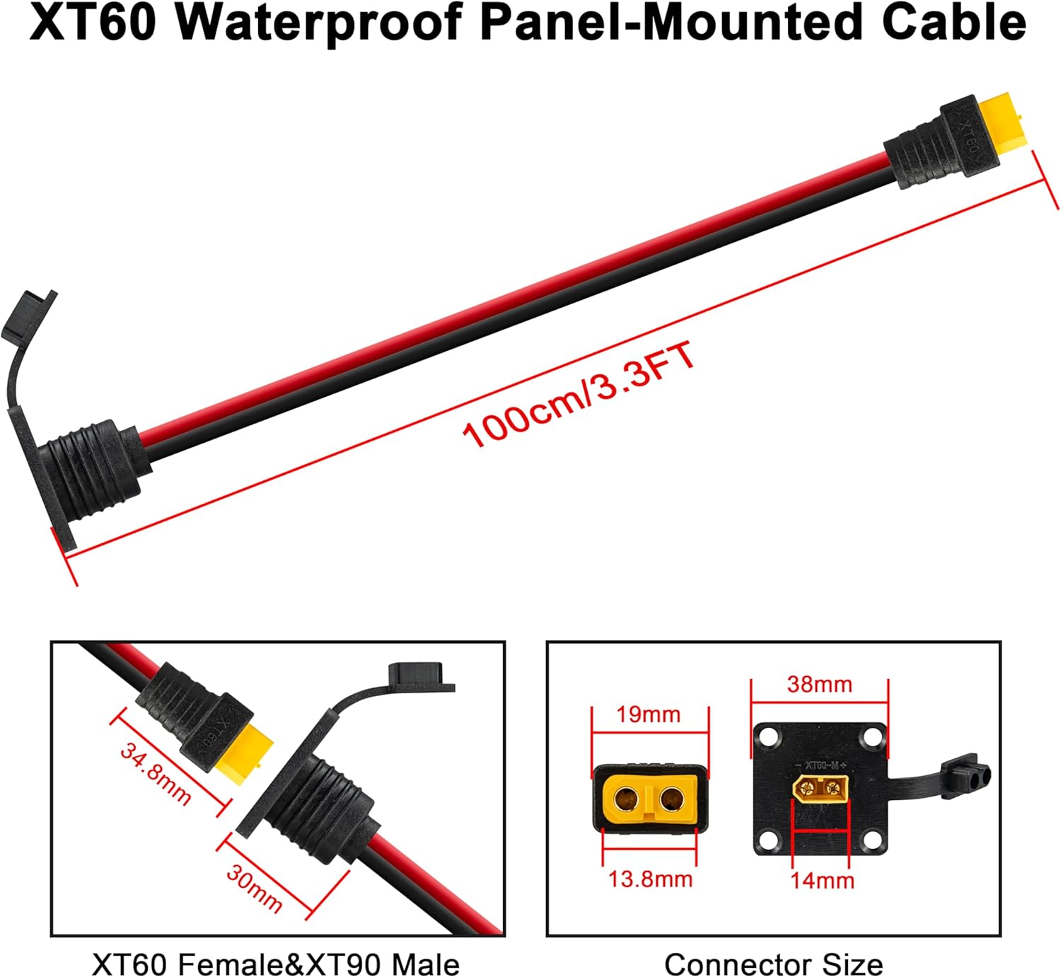 JMUYTOP 3FT 12AWG XT60 Paneelm - Drone Rc Holder recensie en prijs